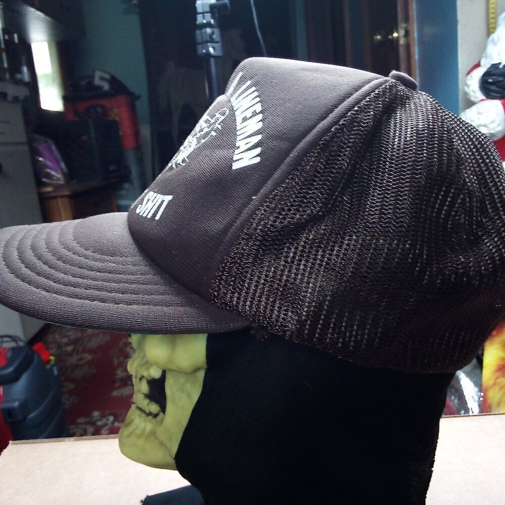 Deadstock Vintage You Ain't A Lineman, You Ain't $417 Trucker Hat - Picture 3 of 8
